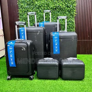 Black 6-in-1 Hard Shell Travel Luggage Set
