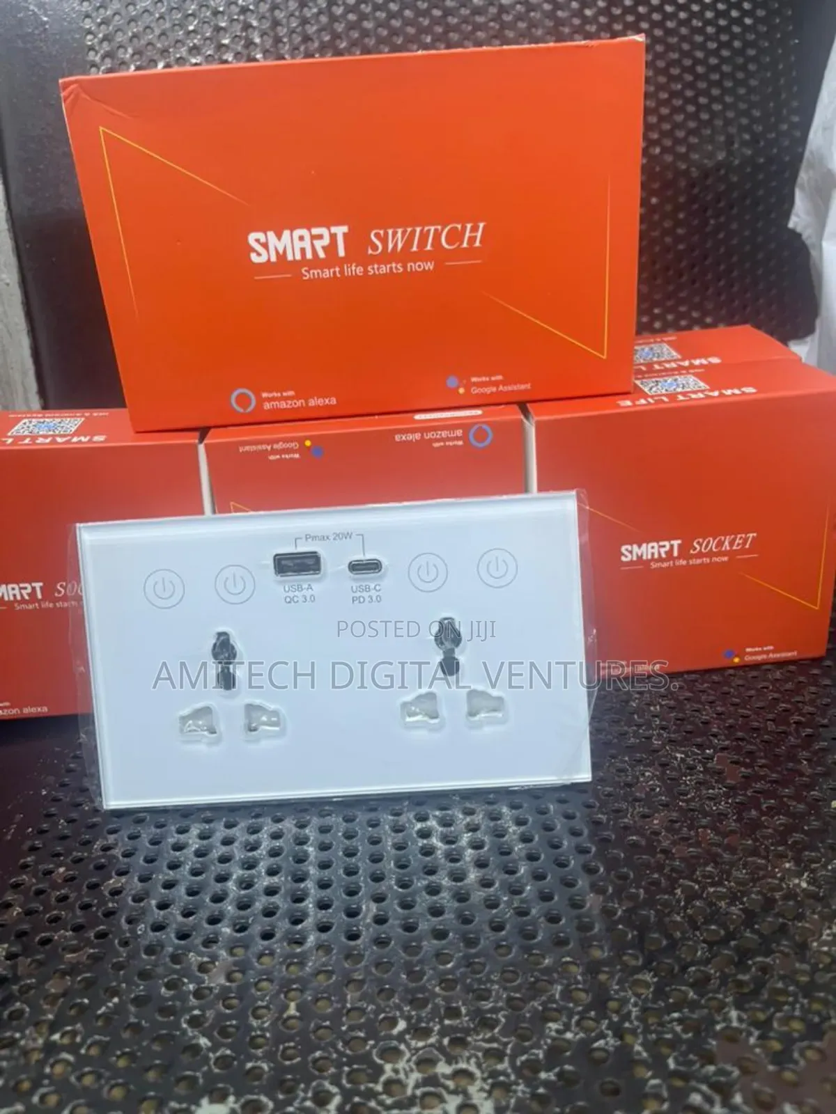 Double Smart Socket Switch With Tuya Alexa and Goole
