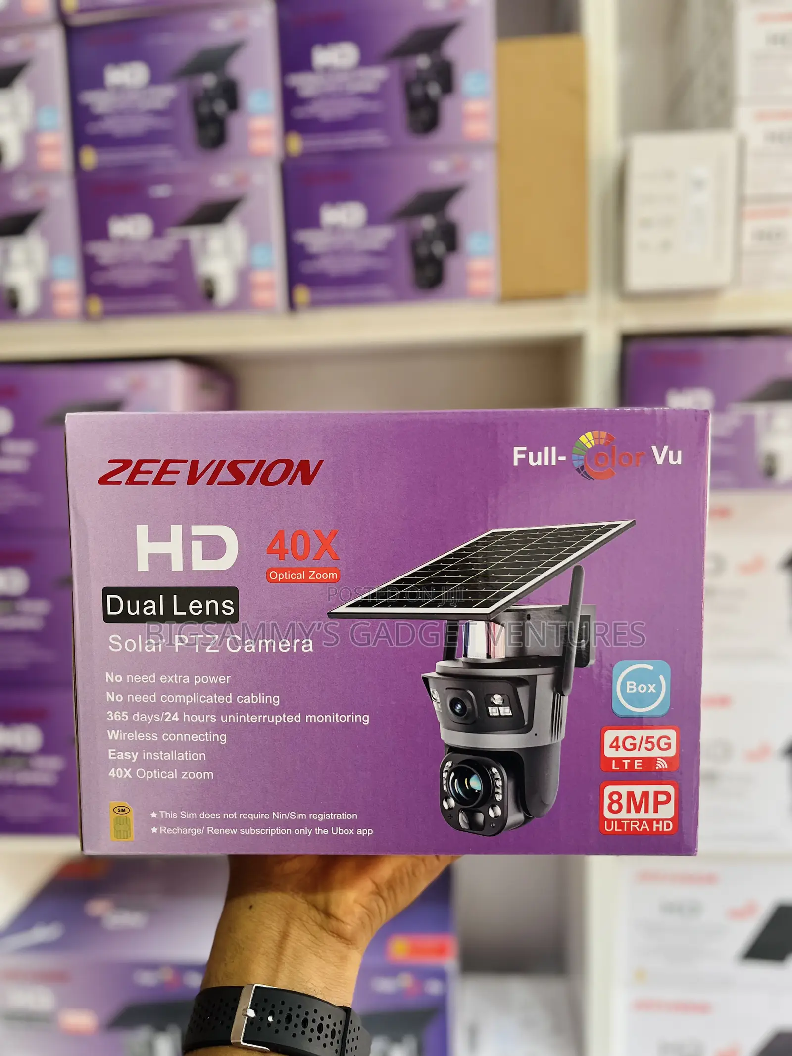 Ubox 40x Optical Zoom Dual Lens Solar PTZ Camera(8mp)