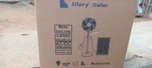 Glory 18 Inche Solar Rechargeable Fan. Electric Charging.