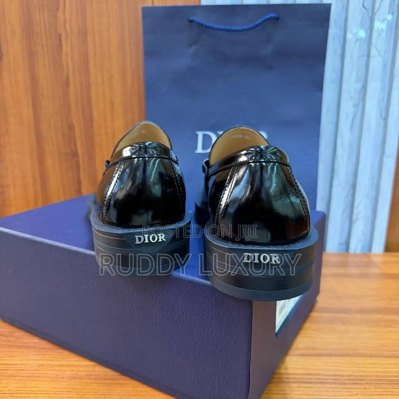 Christian Dior Black Carlo Loafers.