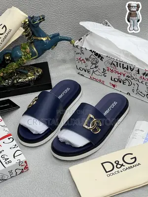 Dolce Gabbana Quality Luxury Men Genuine Slippers