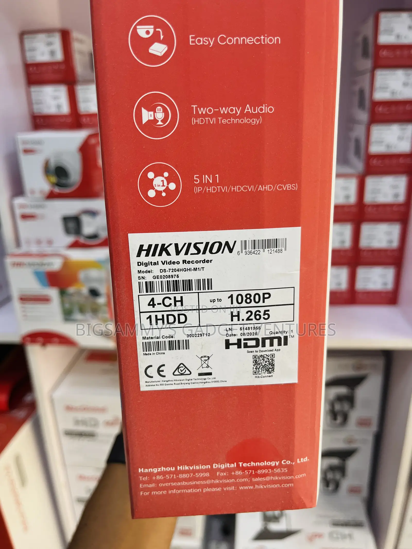 Hikvision 4 Channel Two Way Audio DVR