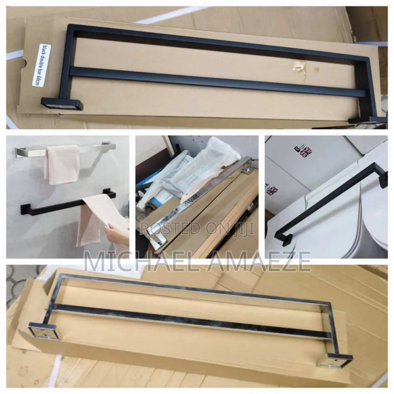 Original Square Single and Double Towel Hanger 60cm