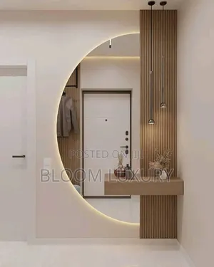 Half Moon LED Mirror 3 Color Light