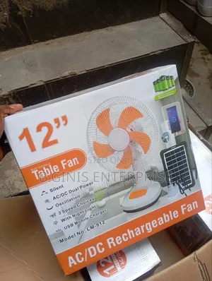 Great 12inches Table Rechargeable Fan