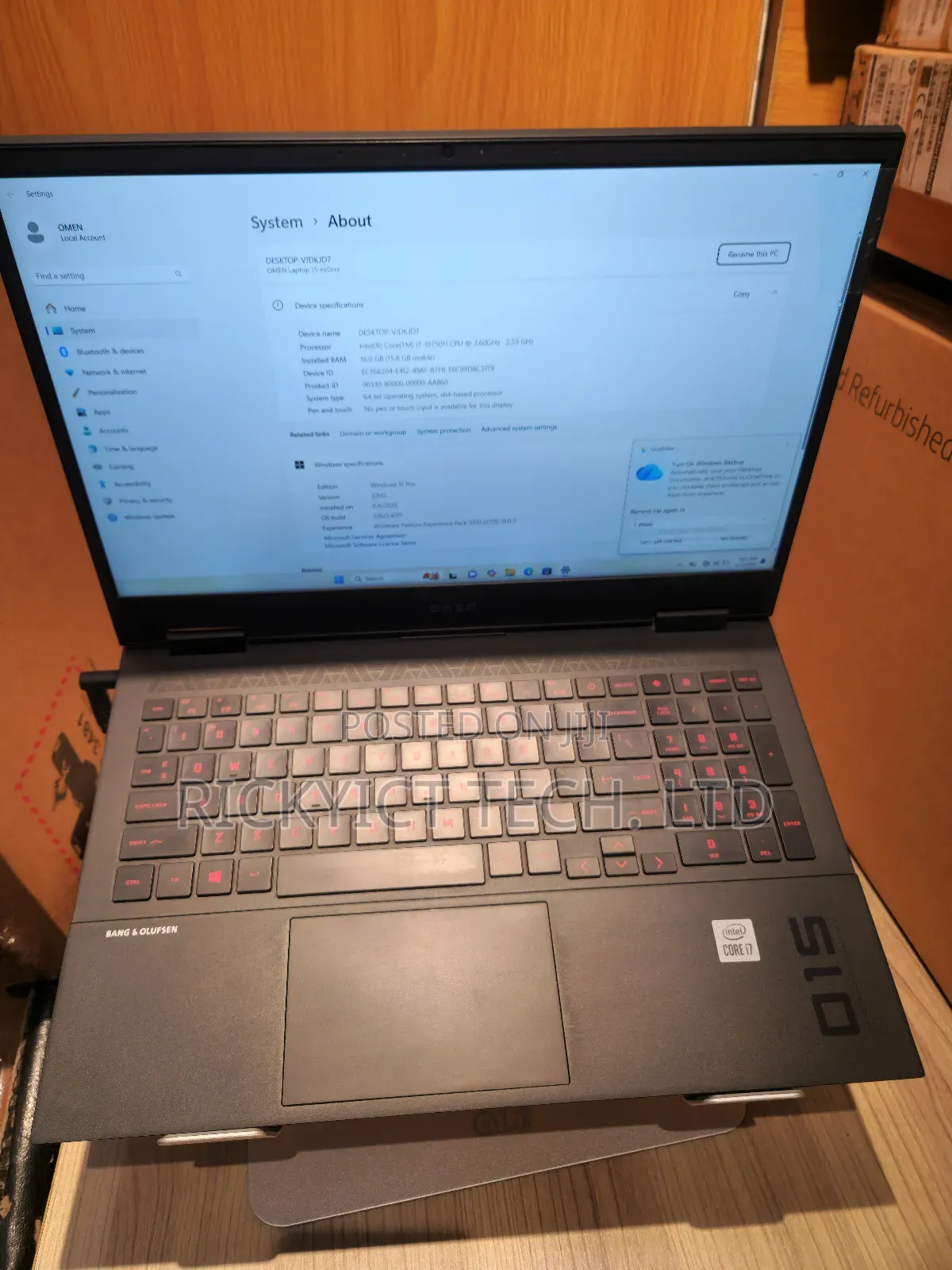 Laptop HP Omen 15 16GB Intel Core I7 SSD 512GB