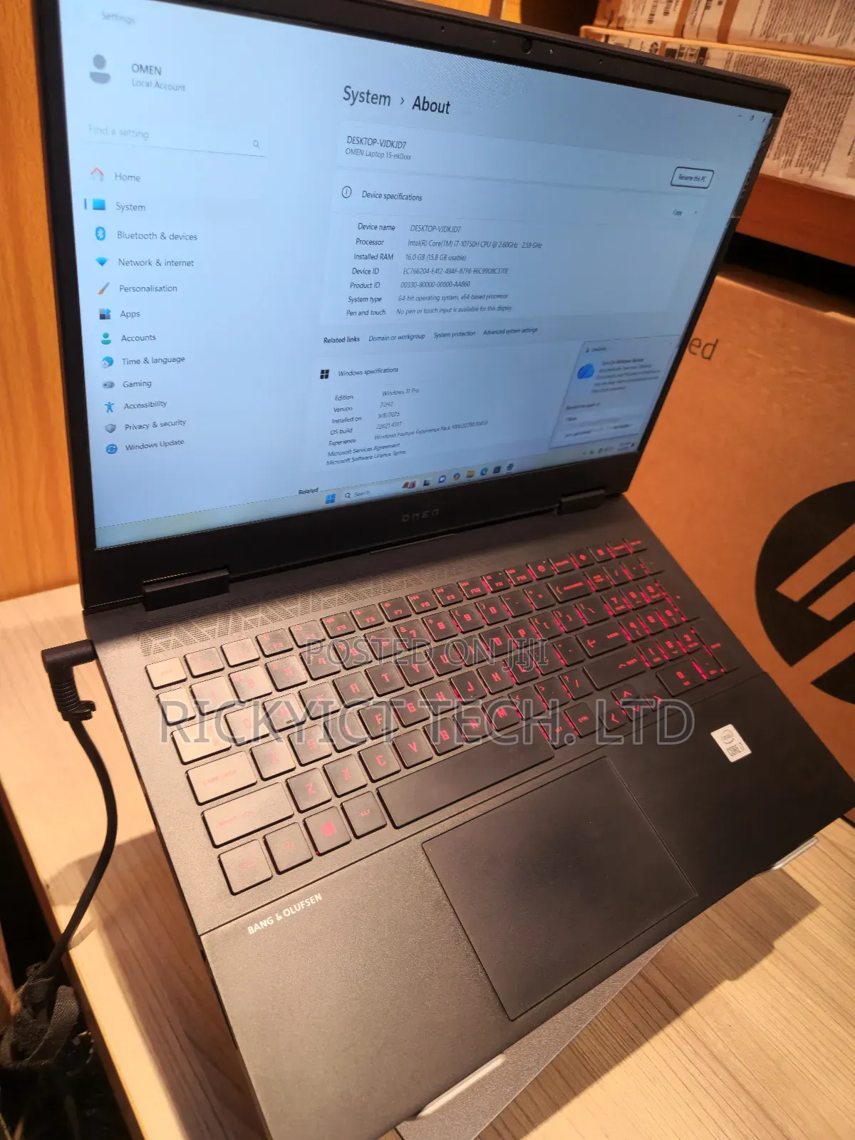 Laptop HP Omen 15 16GB Intel Core I7 SSD 512GB