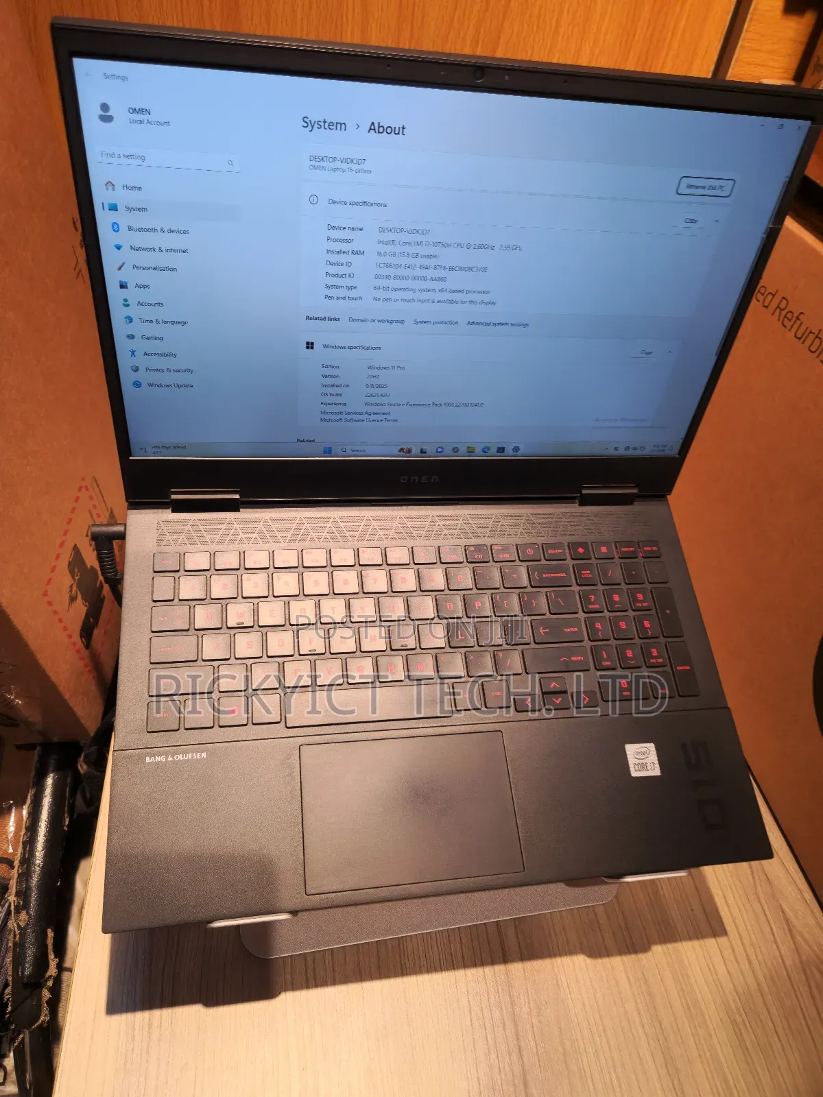 Laptop HP Omen 15 16GB Intel Core I7 SSD 512GB