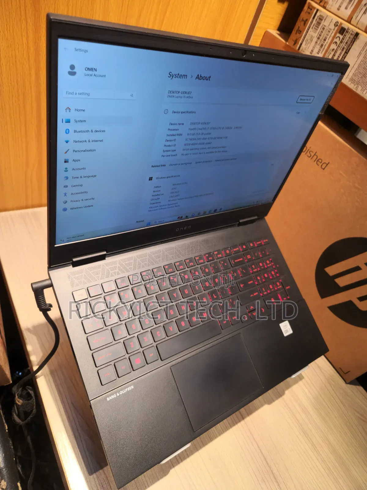 Laptop HP Omen 15 16GB Intel Core I7 SSD 512GB