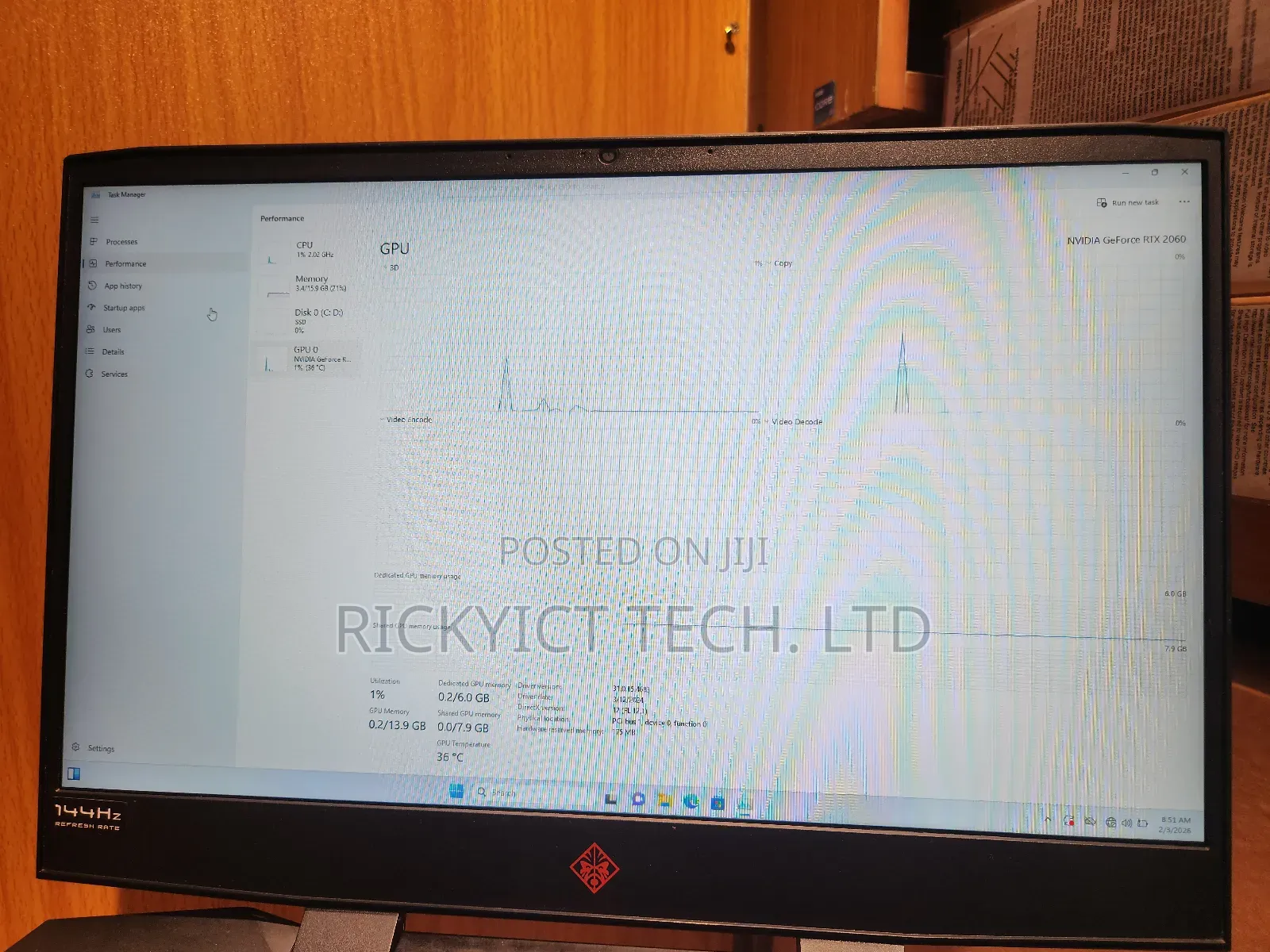Laptop HP Omen 15 16GB Intel Core I7 SSD 512GB
