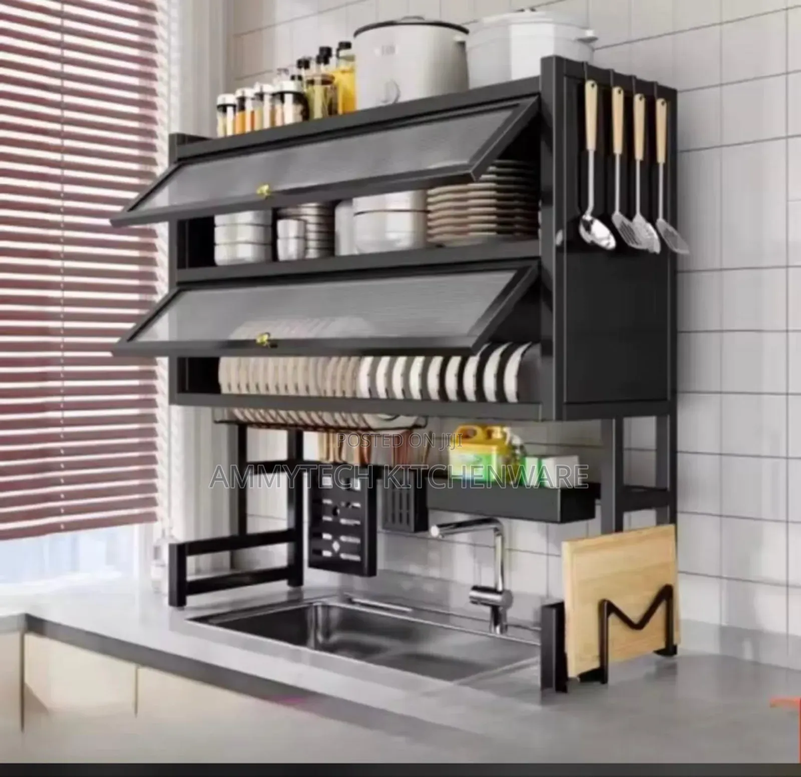 Double Cover Over The Sink Dish Rack