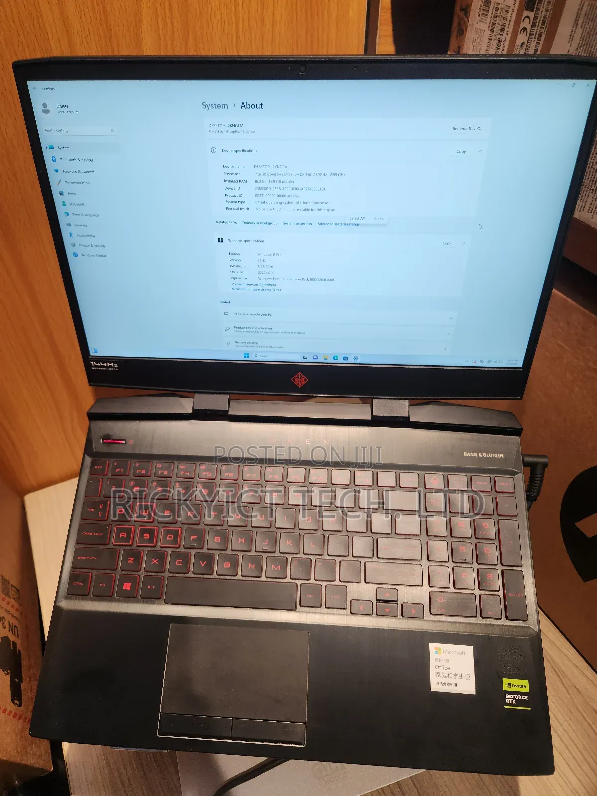 Laptop HP Omen 15 16GB Intel Core I7 SSD 512GB