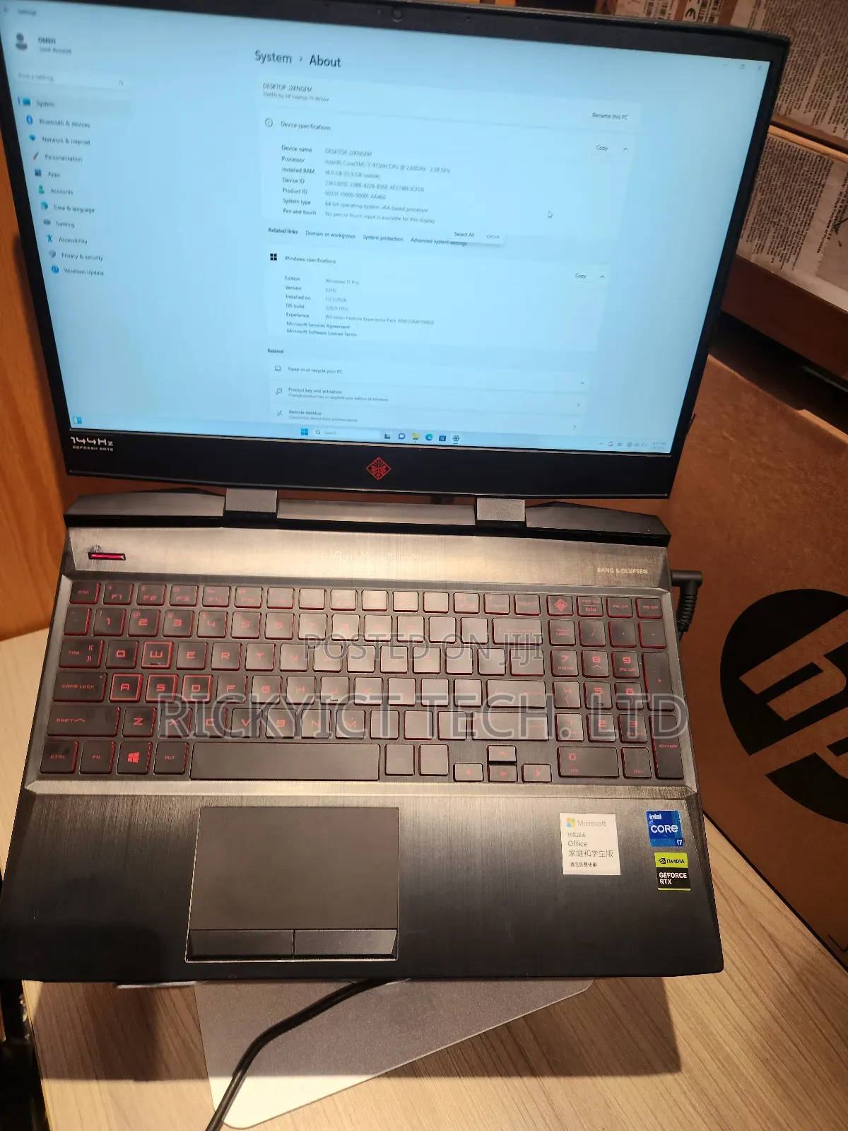 Laptop HP Omen 15 16GB Intel Core I7 SSD 512GB