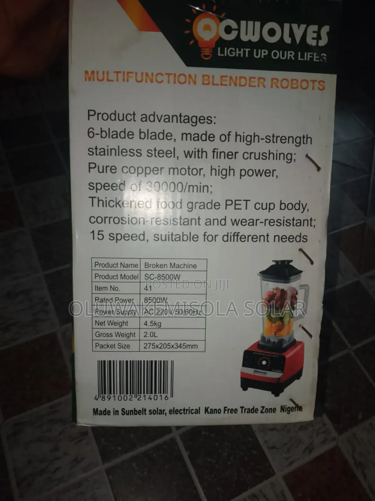 Qc Wolves 2000ml + 500ml Blender
