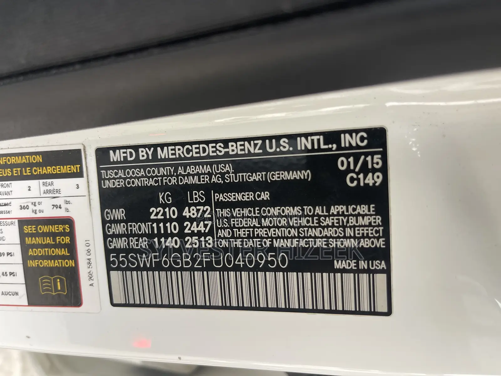 Mercedes-Benz C400 2016 White