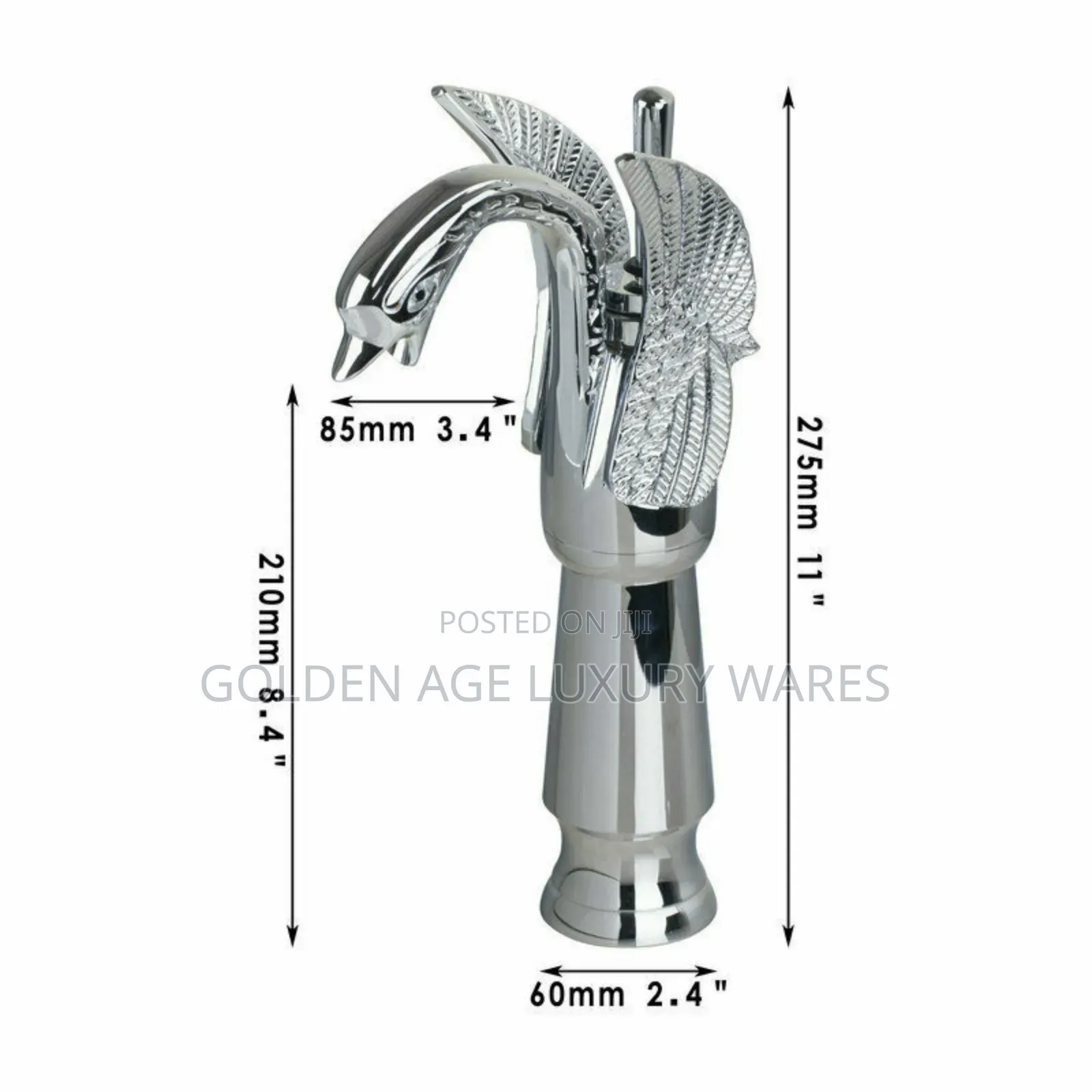 Long Chrome Eagle Basin Mixer Tap