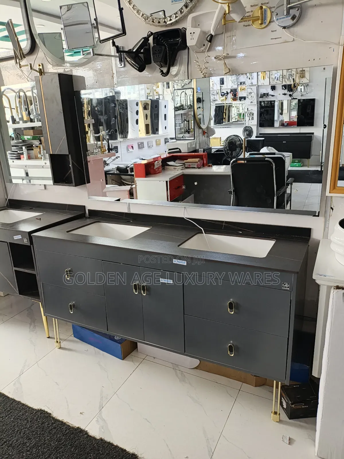 150cm Grey Color Cabinet With Bluetooth Mirror