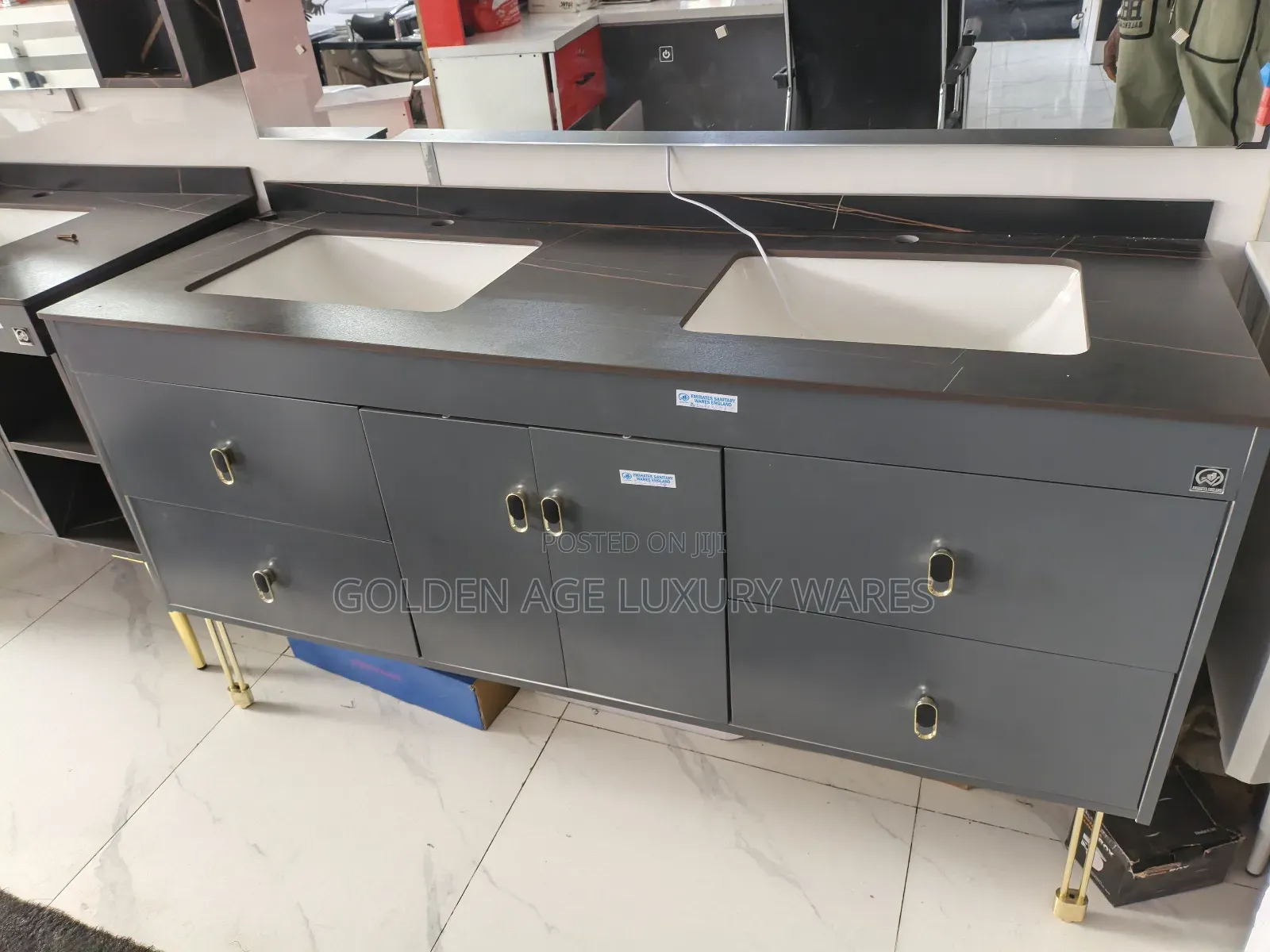 150cm Grey Color Cabinet With Bluetooth Mirror