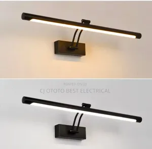 Look Down Led Mirror Light Warm White and White Display, Black Gold