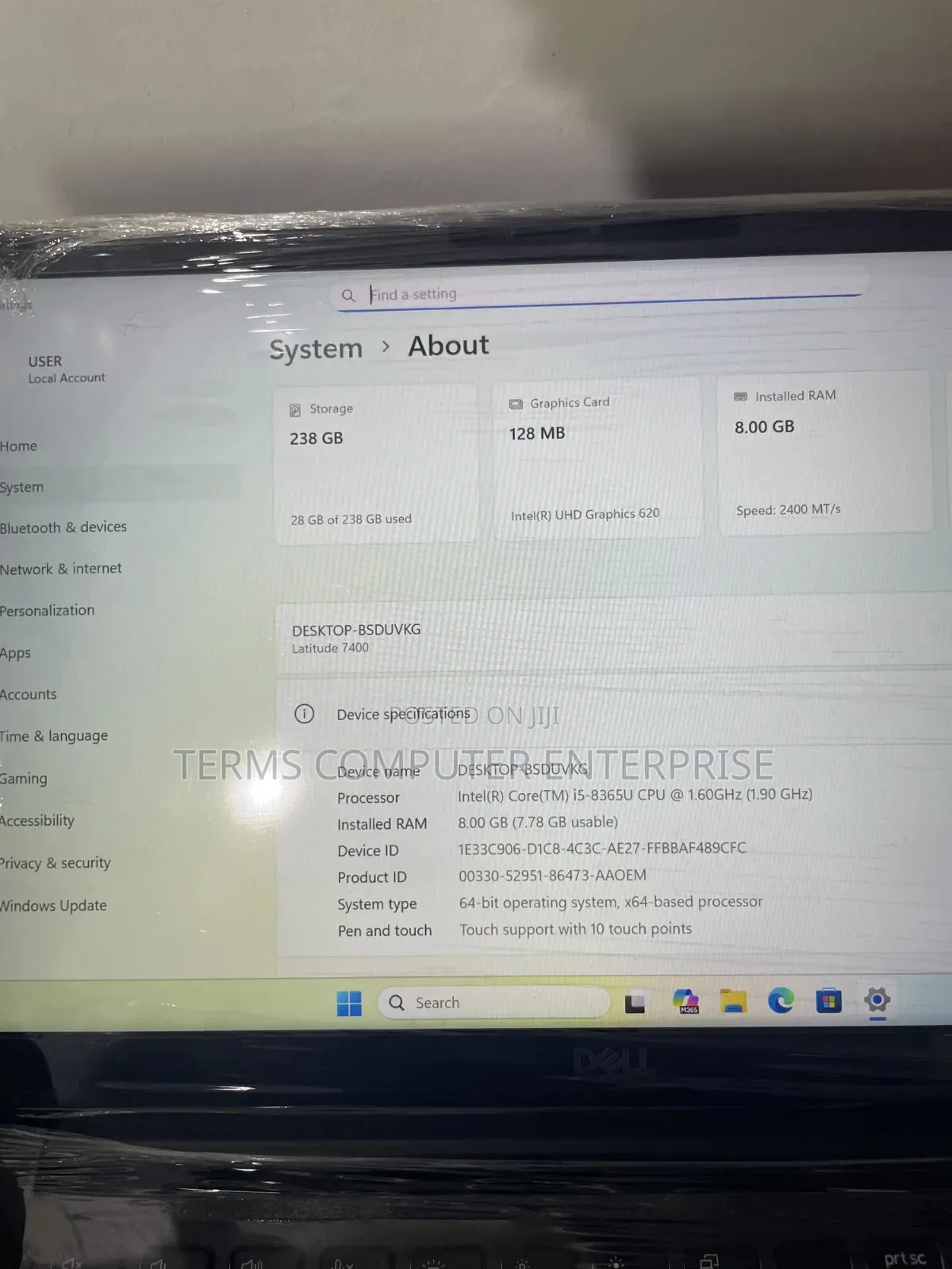 Laptop Dell Latitude 7400 8GB Intel Core I5 SSD 256GB
