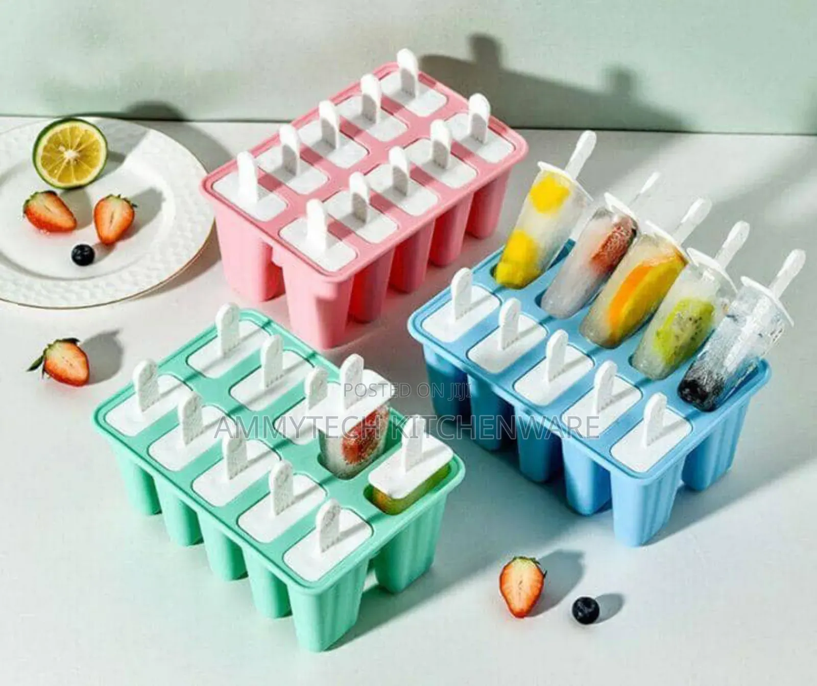 10 Cell Silicone Popsicle Mold