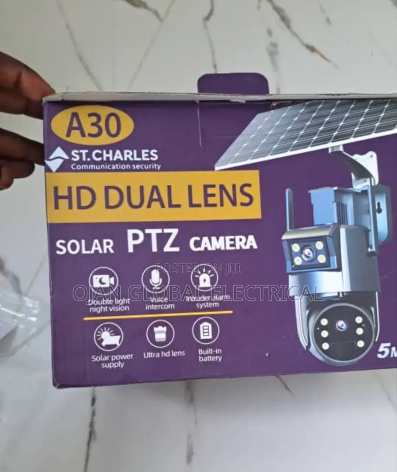 A30 Hd Daul Lens Solar Camera