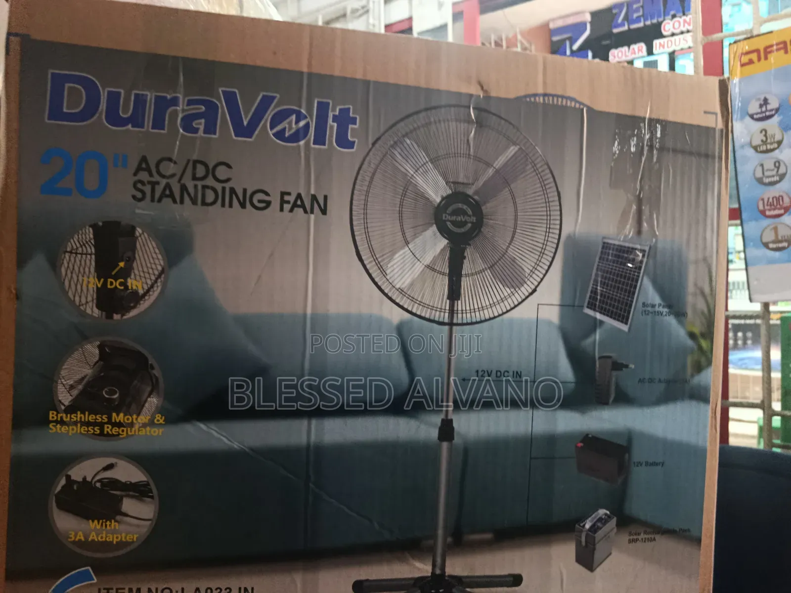 Duravolt Solar Standing Fan
