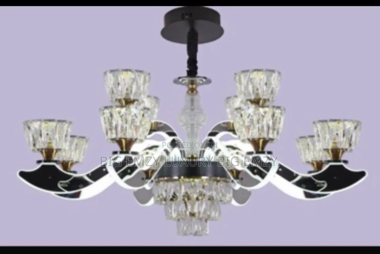 Crystal Led 8 Hands Chandelier Light
