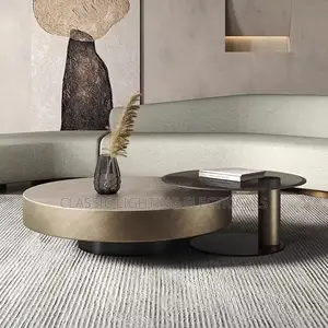 Modern Design Coffee Tables Round Metal Luxury Living Room Table