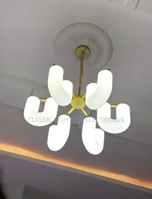 Modern Artistic Led Pendant Lights U-shape Acrylic Ceiling Chandelier