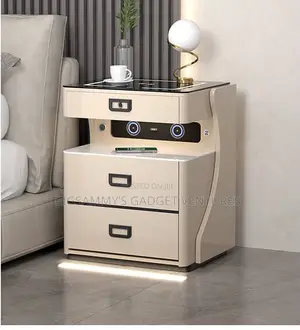 Modern Luxury Bedside Design Safe Lock With Charging Pads/Fingerprint