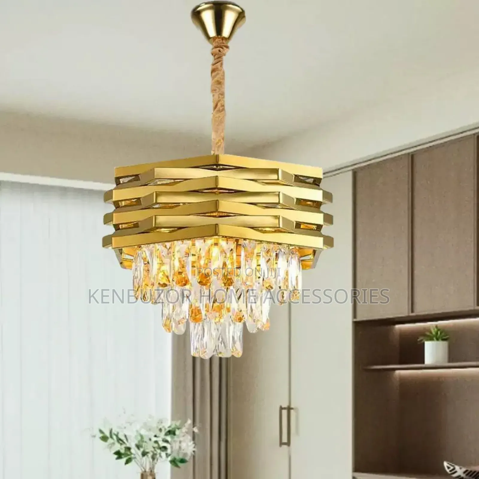 800mm Woven Styled Gold Chandelier