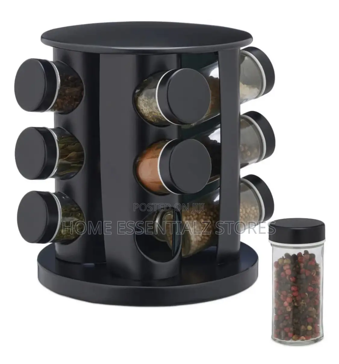 Rotating Spice Rack - 12 Jars Rotating Spice Organizer