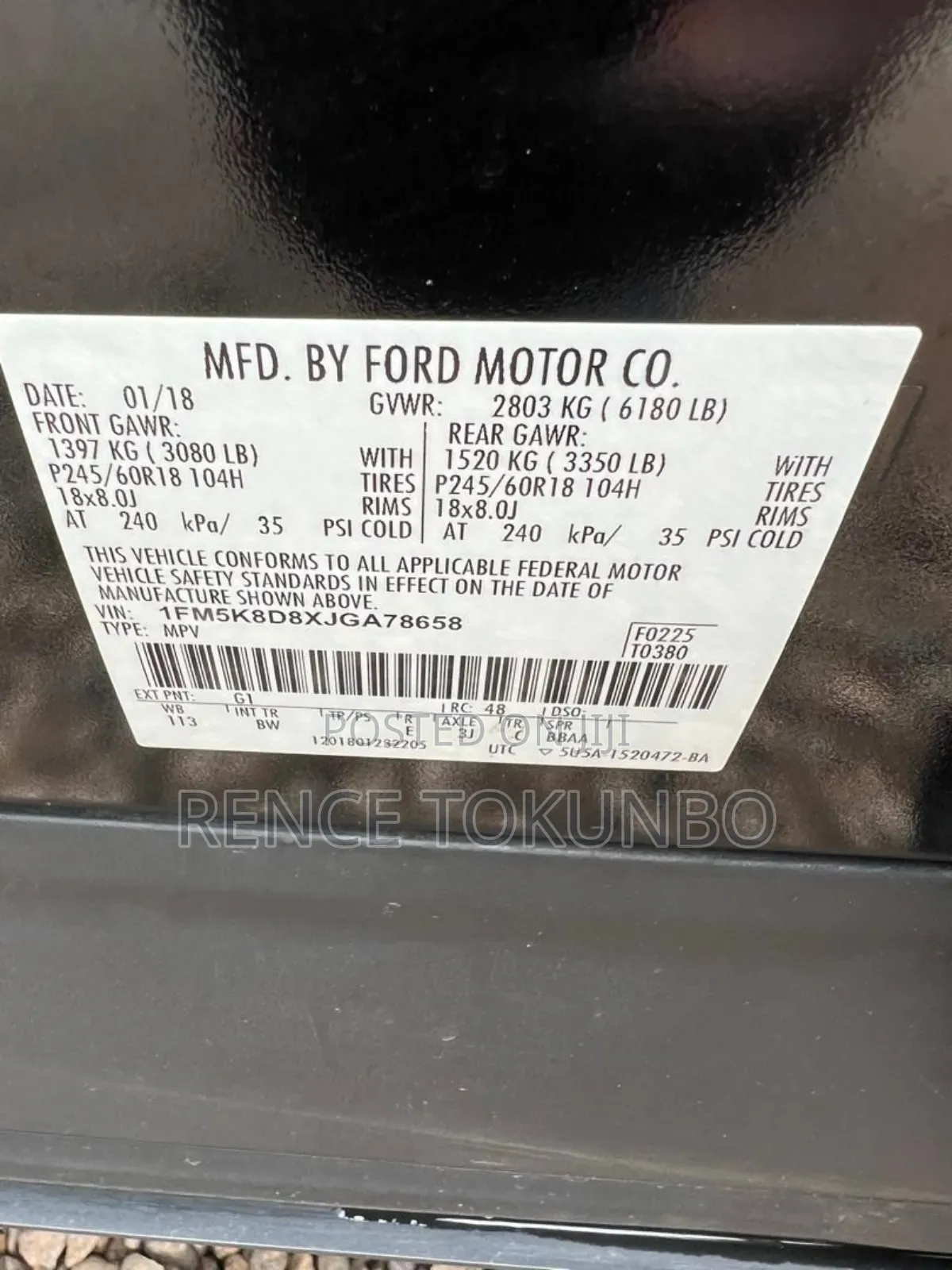Ford Explorer 2018 Black