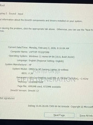 Laptop HP Omen 16 16GB Intel Core i7 SSD 1T