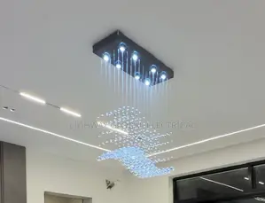 Post Modern Designer Crystal Bead Chandelier