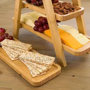 Multifunctional 3 Tier Wooden Buffet Plater