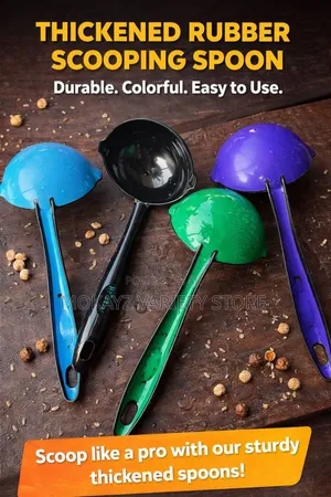 Thickened Rubber Big Scooping Spoon (One Dozen)