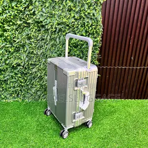 Premium Hard Shell Travel Box With Cup Holder Silver