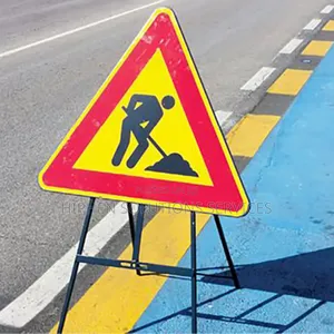 Construction Ahead Sign Royalty-free Image