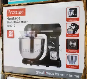 Prestige Heritage Black Stand Mixer - 1400w, 5l (Model 500010)