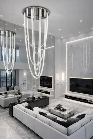 Led Belt Dropping Crystal Chandelier.