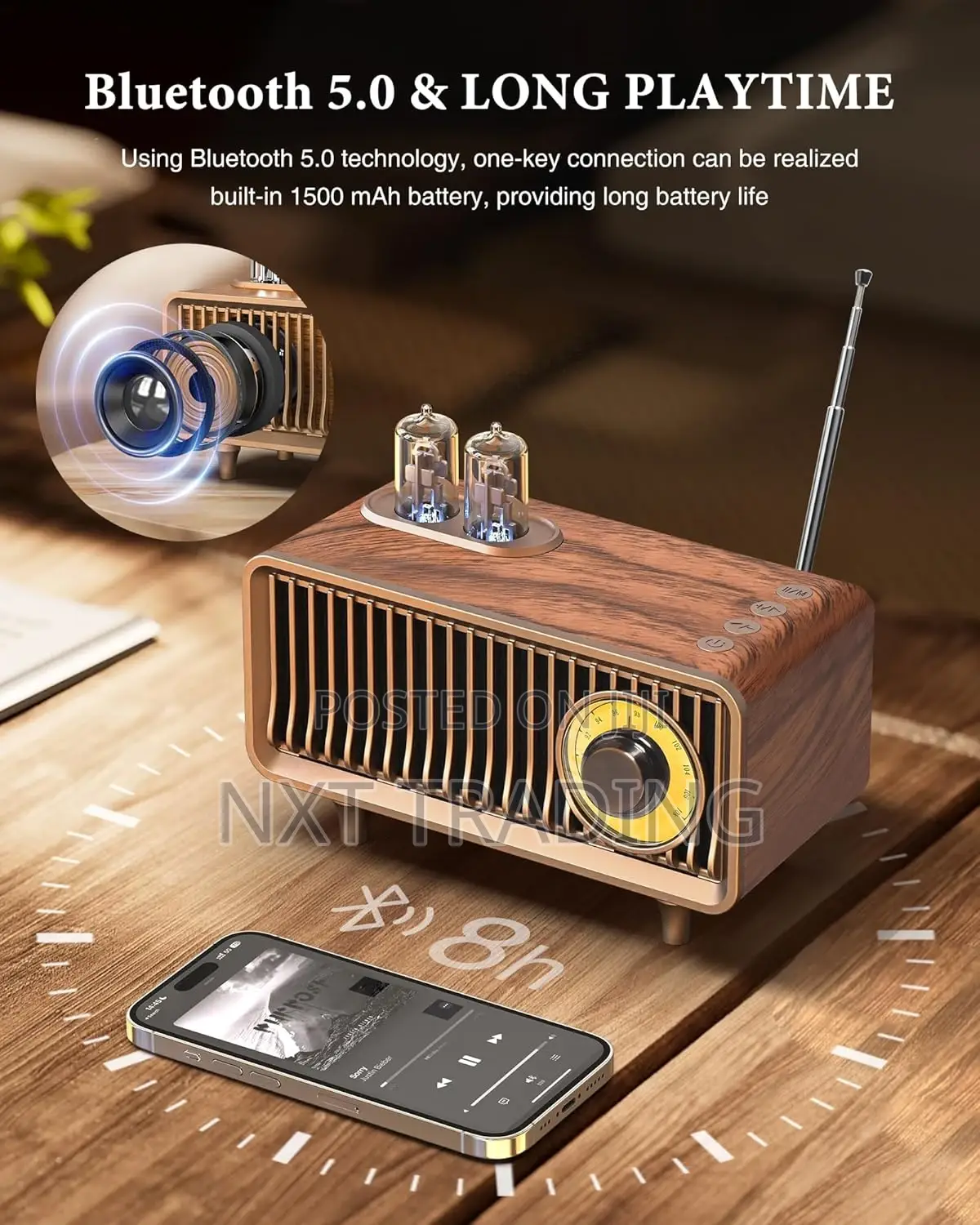 Retro Bluetooth Speaker With Fm Radio