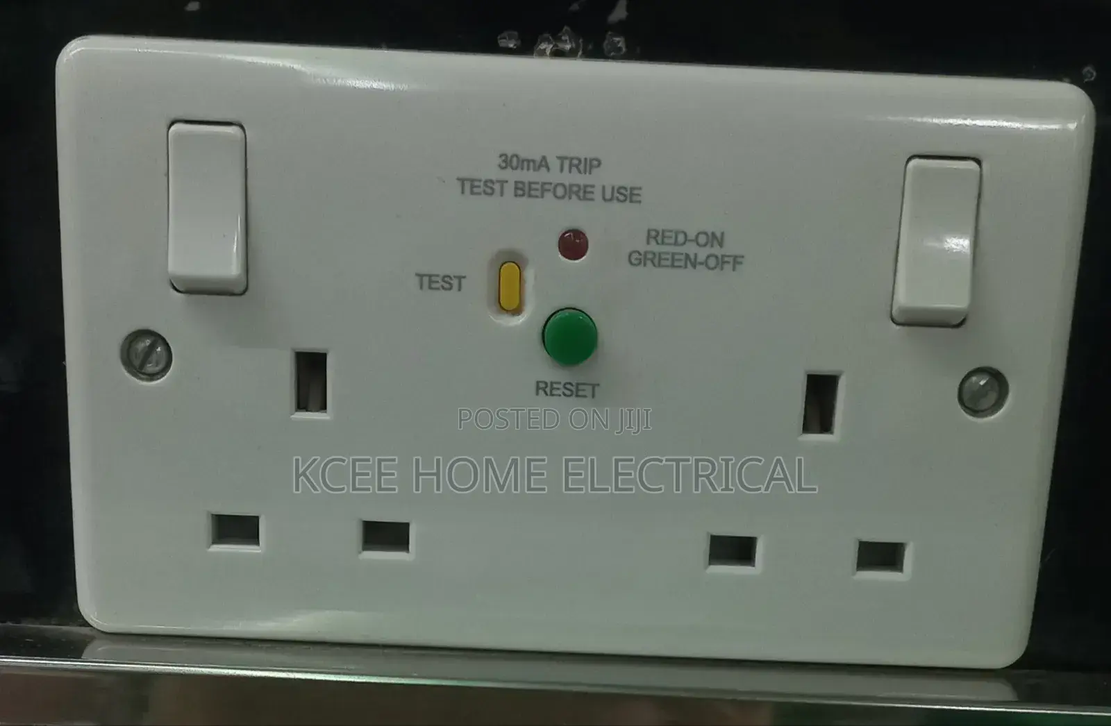 RCD Surge Protection Socket With Test Reset | Anti-Electric Shock