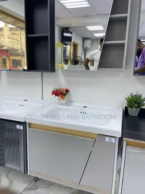 Luxury PVC Cabinet With Mirror and Side Shelf