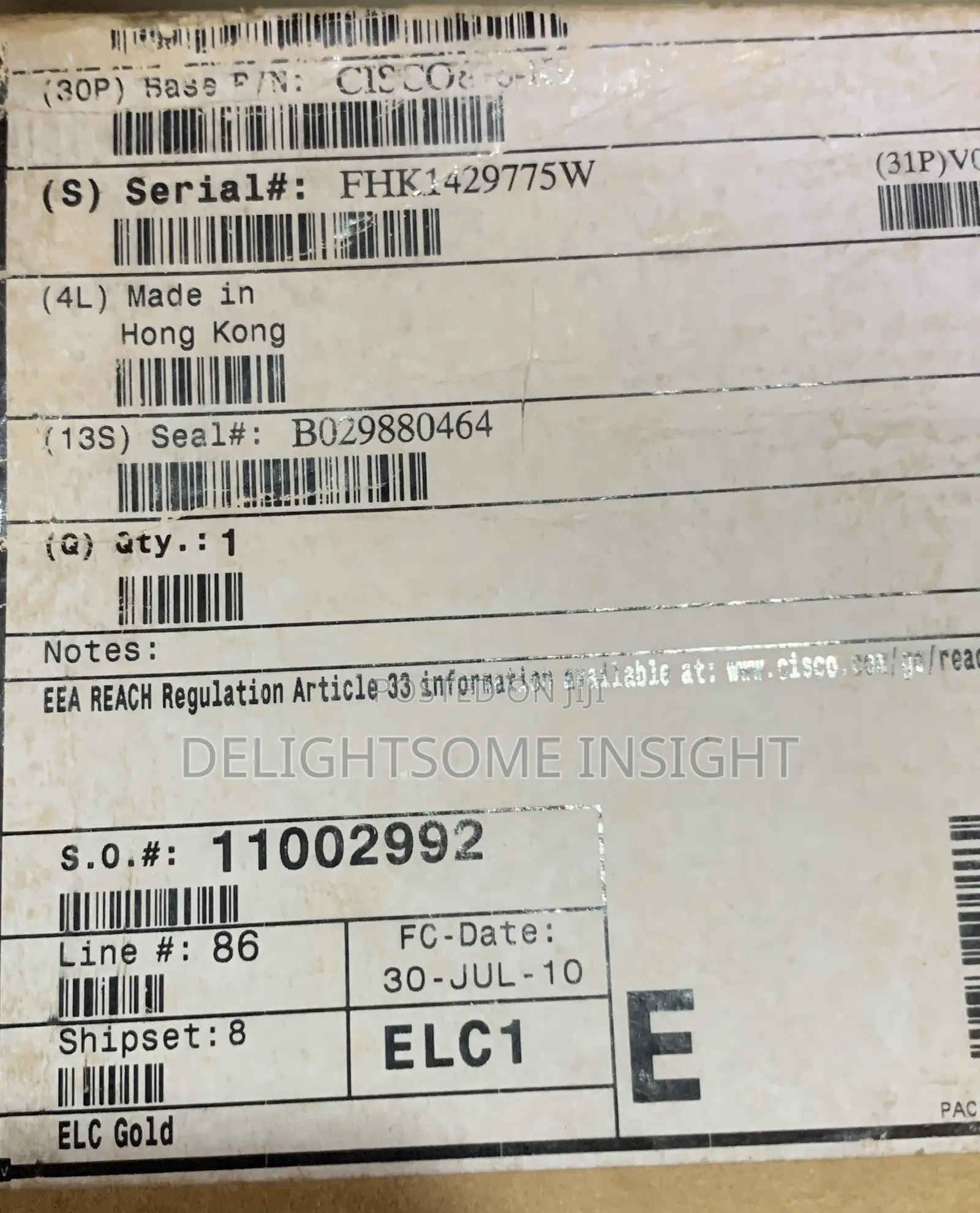 Brand New Cisco 876-Sec-I- Integrated Services Router