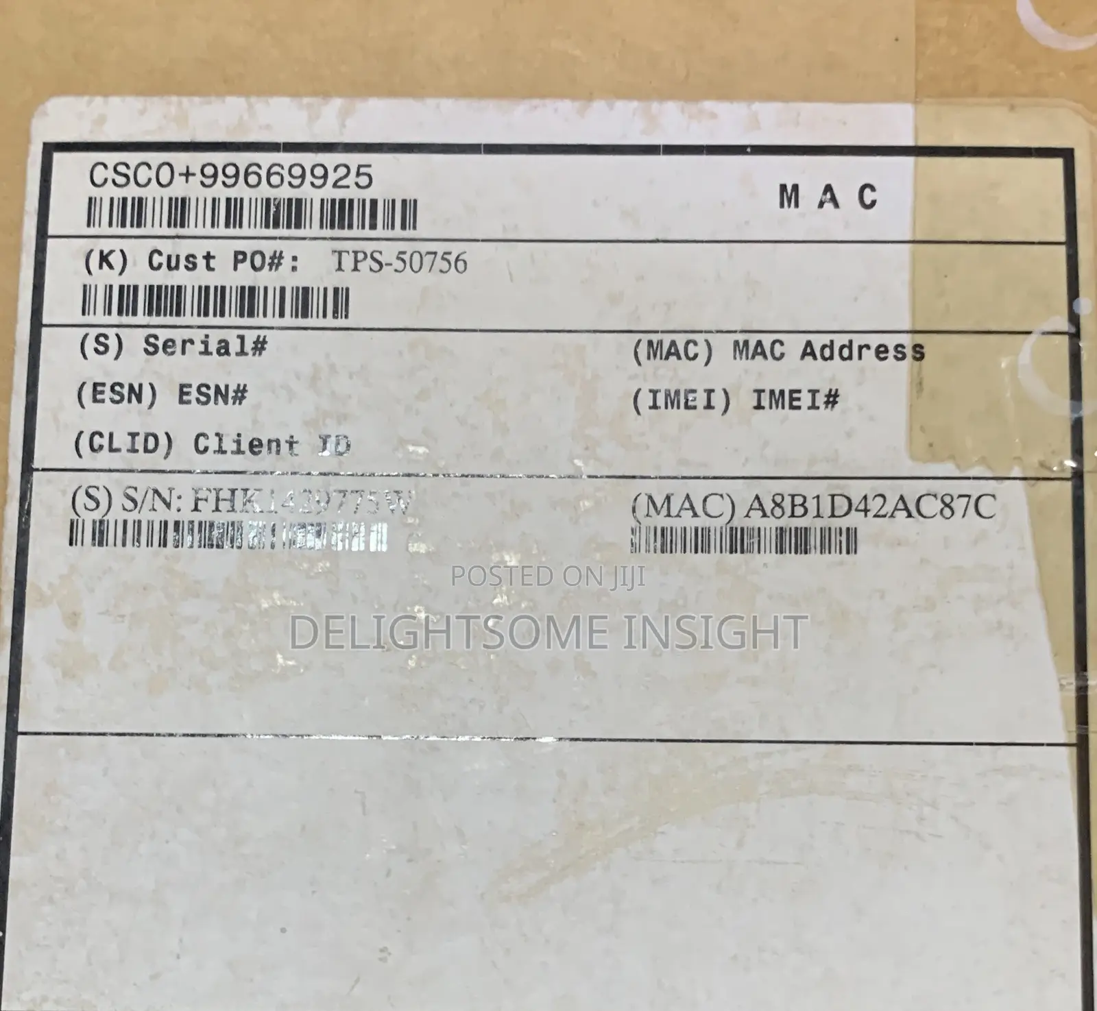 Brand New Cisco 876-Sec-I- Integrated Services Router