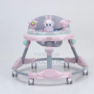 Musical Baby Walker Foldable Anti Roll 6 Wheels With Toys