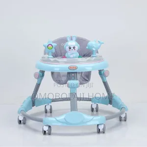 Musical Baby Walker Foldable Anti Roll 6 Wheels With Toys